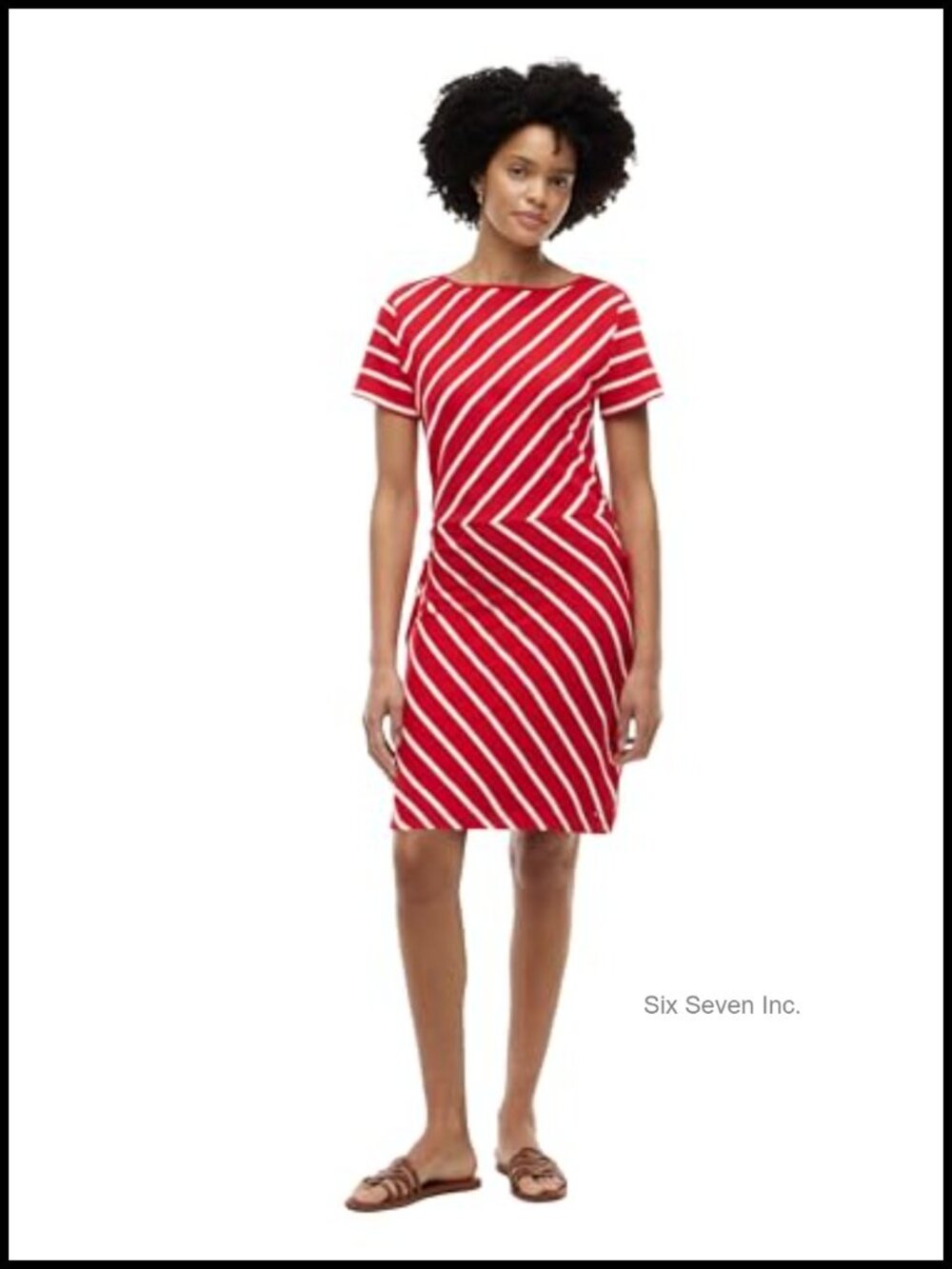 Tommy Hilfiger 100% Cotton Crew Neck T-Shirt Dress Waist Ties Business Casual